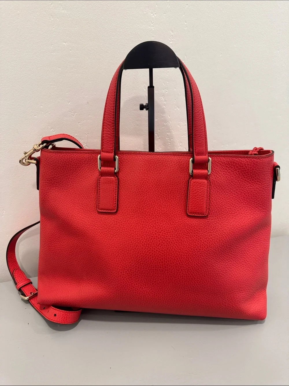 Gucci Bamboo pebbled leather dome with Shoulder Strap
